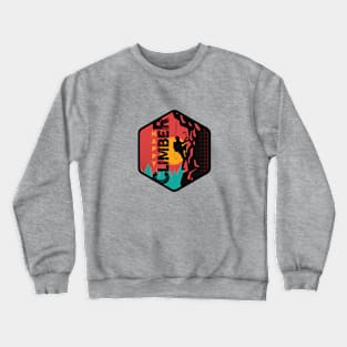 Happy Climber:Vintage Retro Style Crewneck Sweatshirt